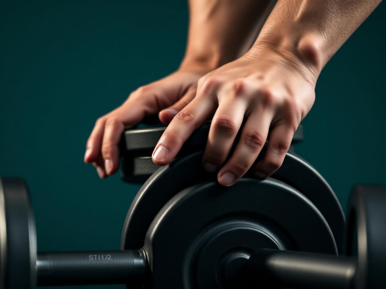 Dettaglio di un allenamento con bilanciere